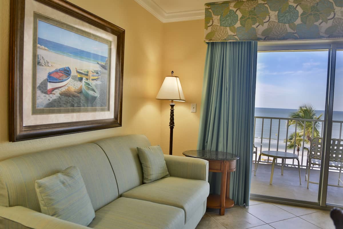 Beachfront, 2 Queen Beds | Living area | 37-inch flat-screen TV with digital channels, TV