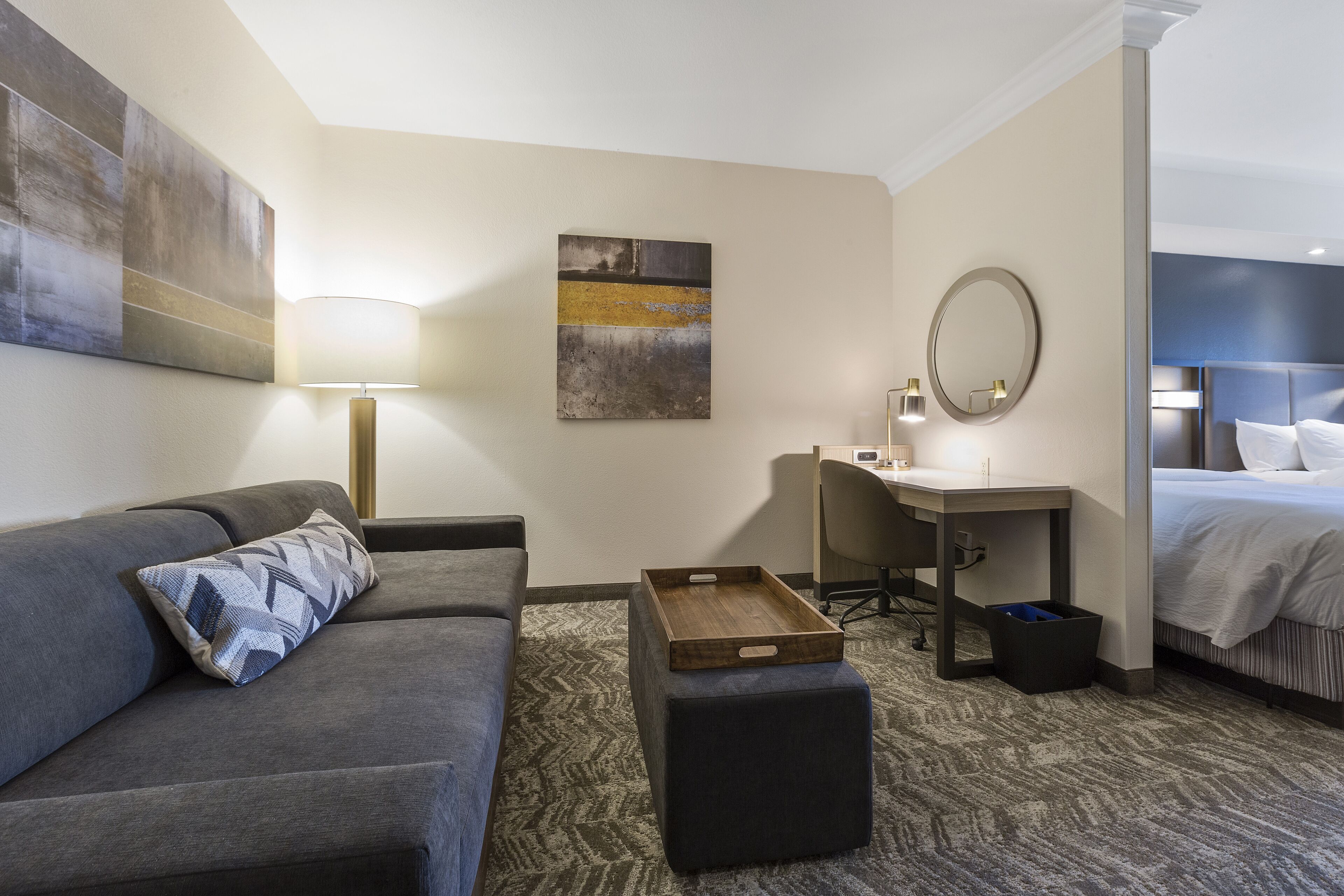 suite, 2 queen beds, non smoking | living room | 40-inch smart tv with digital channels, tv, netflix