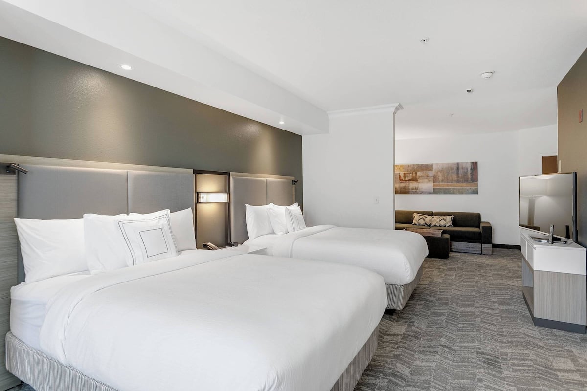suite, 2 queen beds, non smoking | hypo-allergenic bedding, pillow-top beds, desk, laptop workspace