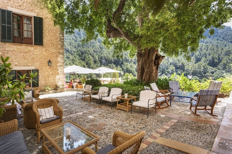 Blick von der Unterkunft. Hotel Rural S'Olivaret & Spa