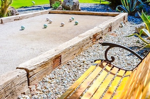 Outdoor banquet area