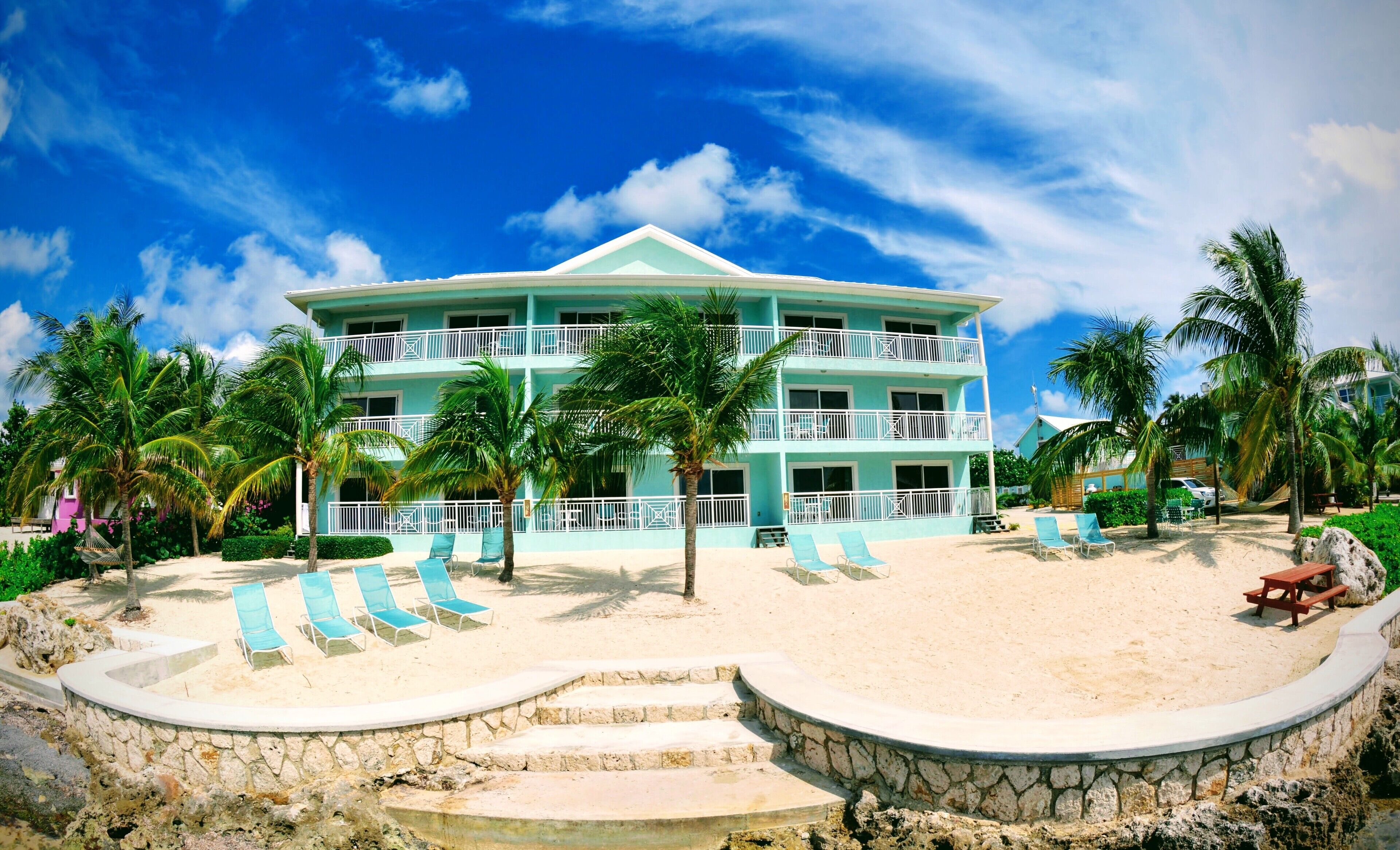 private beach, sun-loungers, beach umbrellas, scuba diving