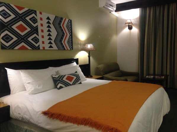 In-room safe, individually decorated, desk, laptop workspace -  Mountain View International Hotel (Mbabane)