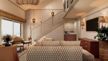 Habitación superior, varias camas, vista al puerto | Sábanas de algodón egipcio, ropa de cama hipoalergénica y edredón