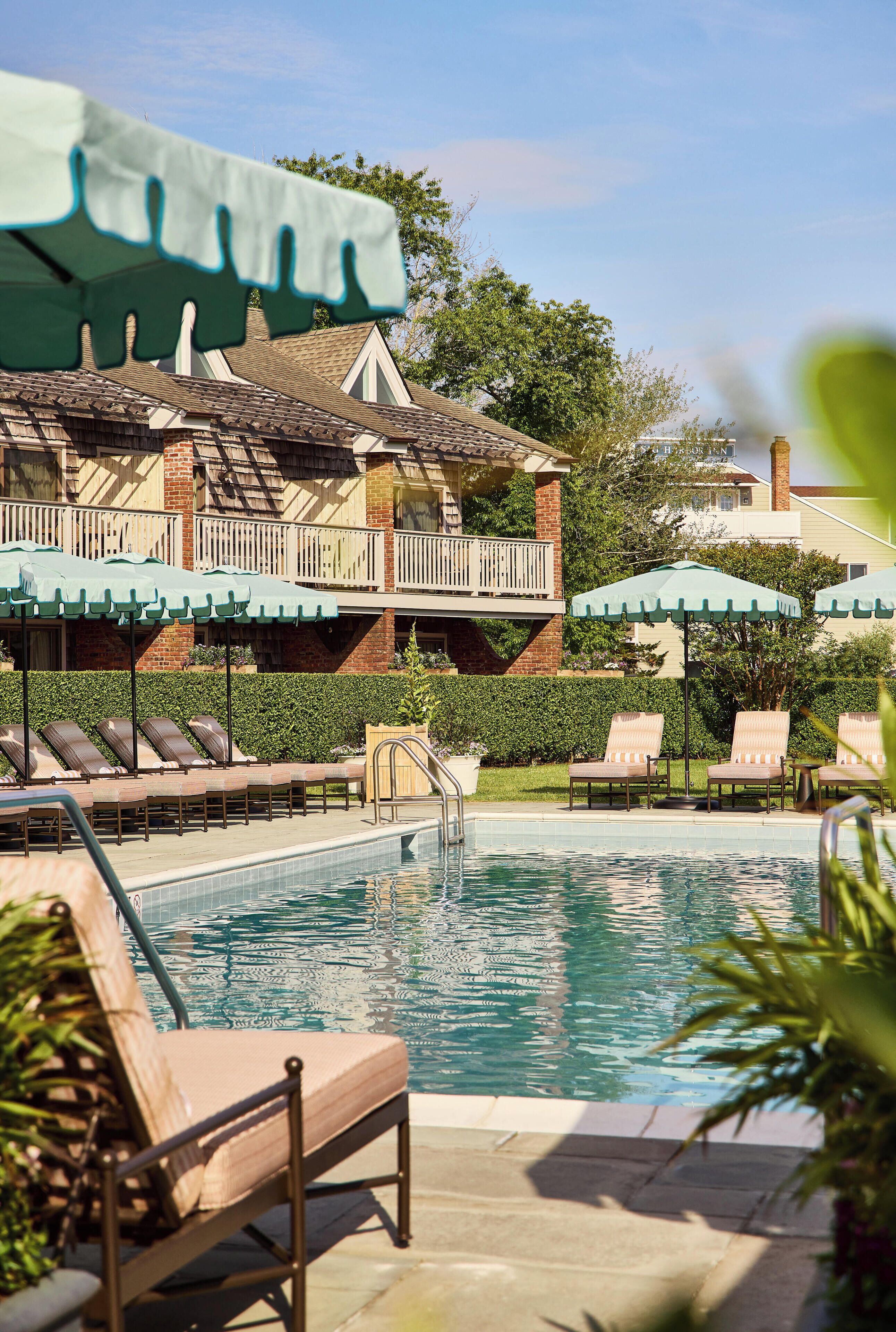 Seasonal outdoor pool, pool cabanas (surcharge), pool umbrellas