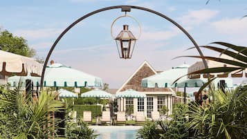 Seasonal outdoor pool, pool cabanas (surcharge), pool umbrellas