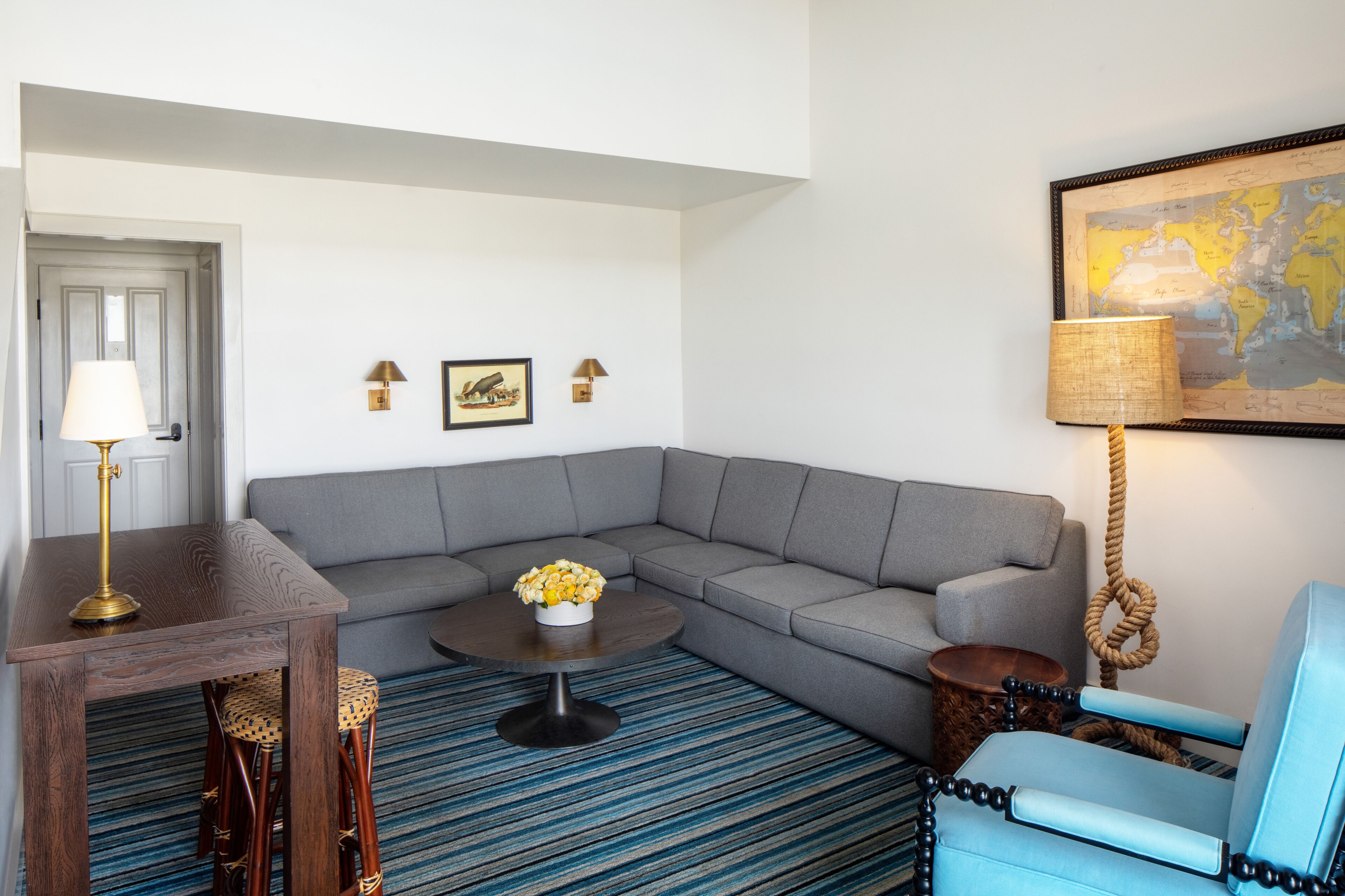 suite, multiple beds, balcony (the barons suite - water view) | living area | 48-inch flat-screen tv with cable channels, tv, ipod dock