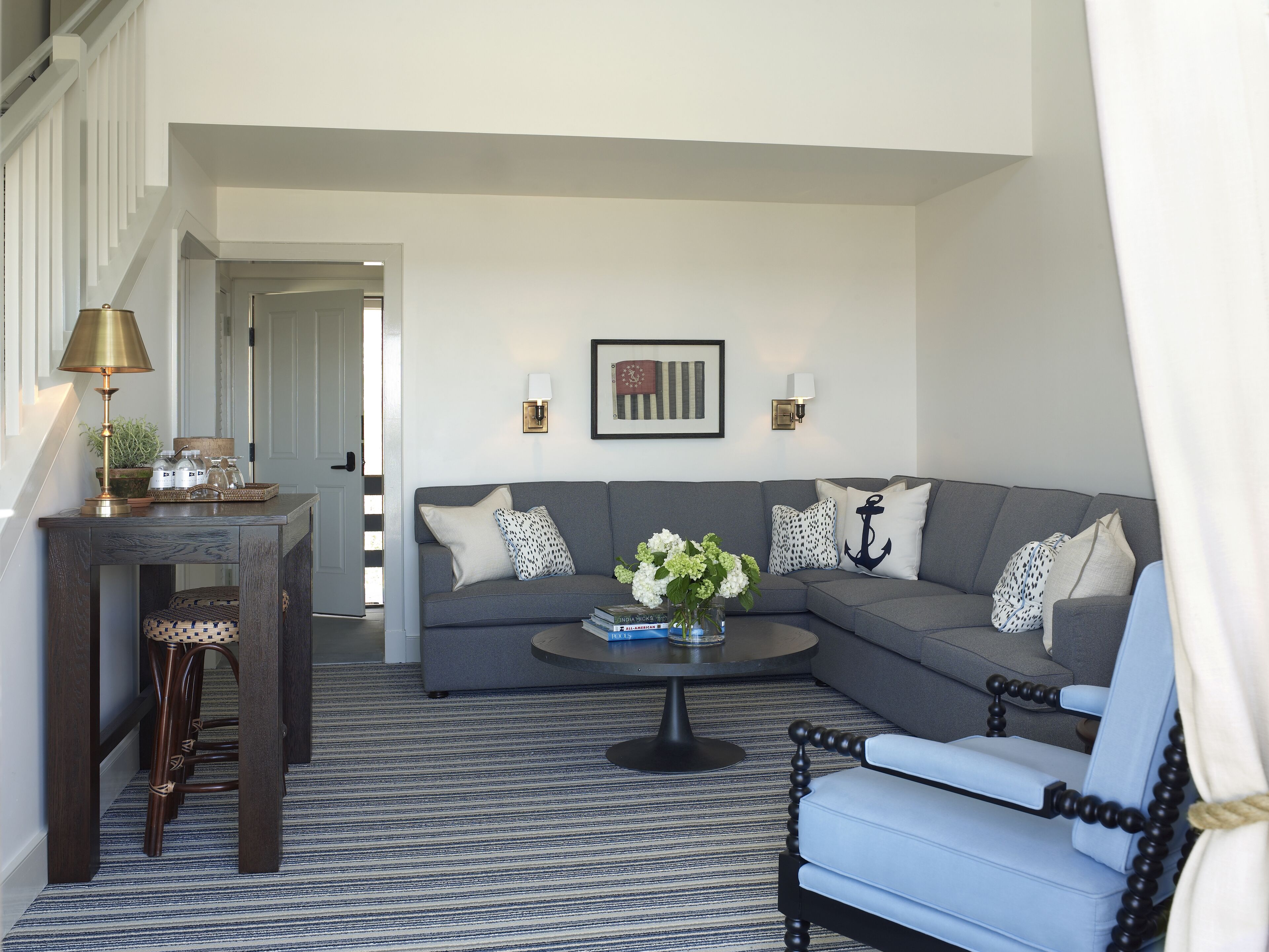 deluxe suite, 1 king bed with sofa bed, balcony, bay view (harbor loft suite - water view) | living area | 48-inch flat-screen tv with cable channels, tv, ipod dock