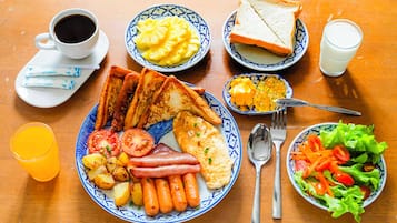 Daily continental breakfast (THB 150 per person)