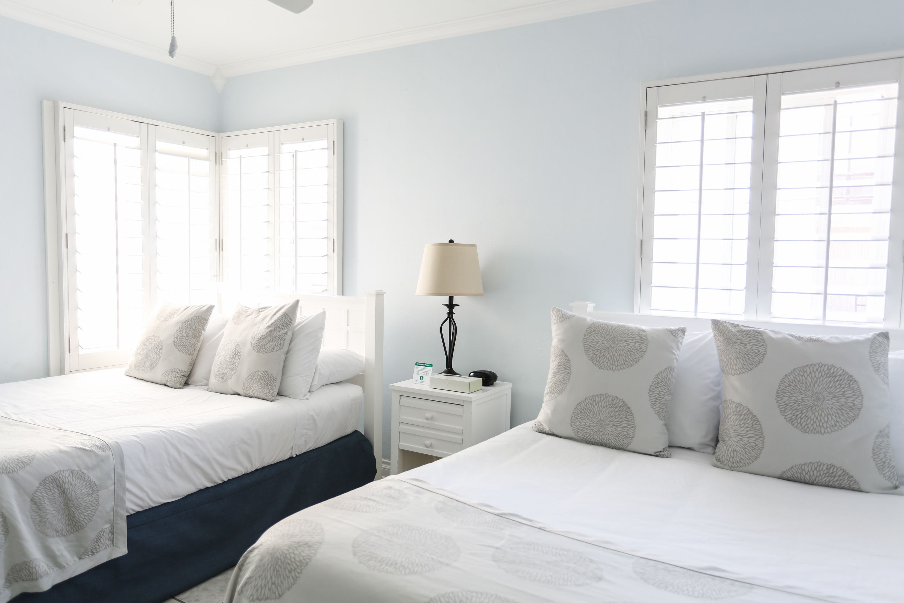 deluxe double room, 2 double beds, non smoking | in-room safe, desk, blackout curtains, iron/ironing board