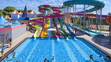 Enjoy thrilling water slides and a large swimming pool at this vibrant water park.