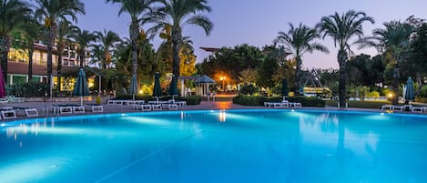 Indoor pool, 5 outdoor pools, pool cabanas (surcharge), pool umbrellas