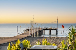 Beach nearby, water skiing, windsurfing, beach volleyball