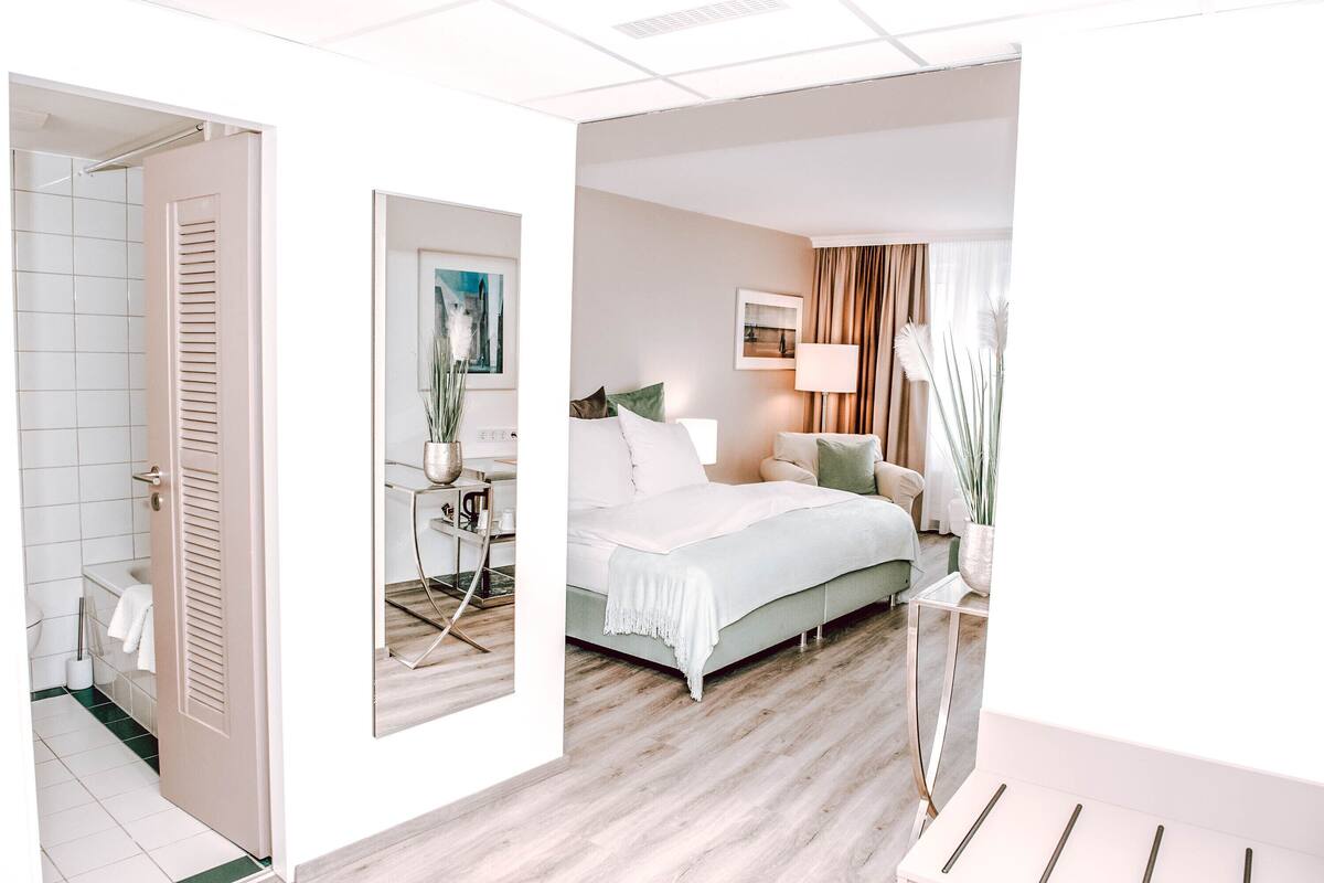 comfort triple room | 1 bedroom, premium bedding, desk, blackout curtains