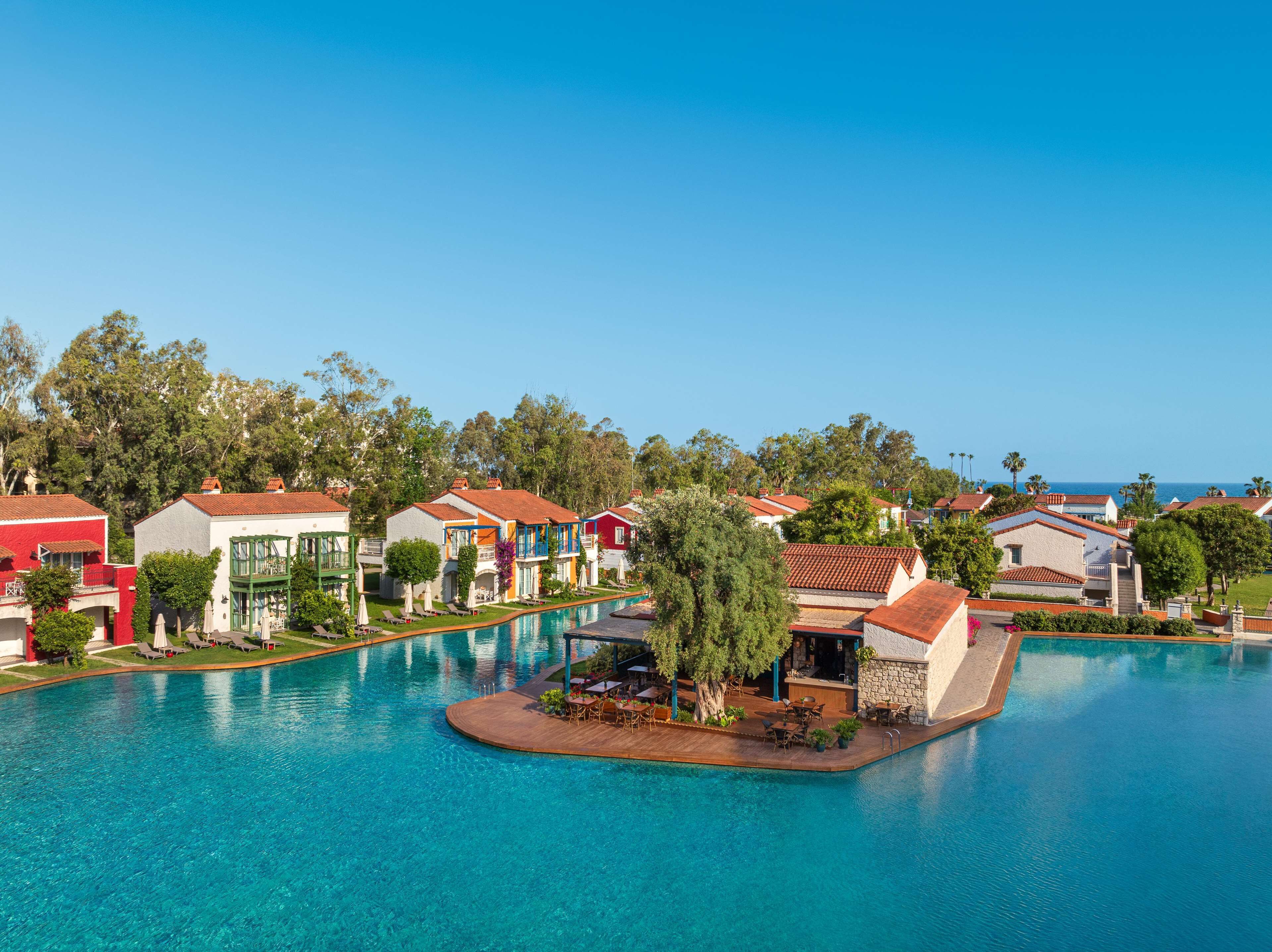 Indoor pool, 3 outdoor pools, pool umbrellas, sun loungers