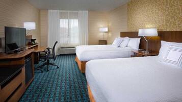 Premium bedding, desk, blackout curtains, iron/ironing board