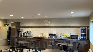 Free daily self-service breakfast