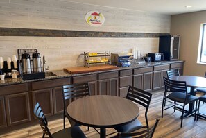 Free daily self-service breakfast 