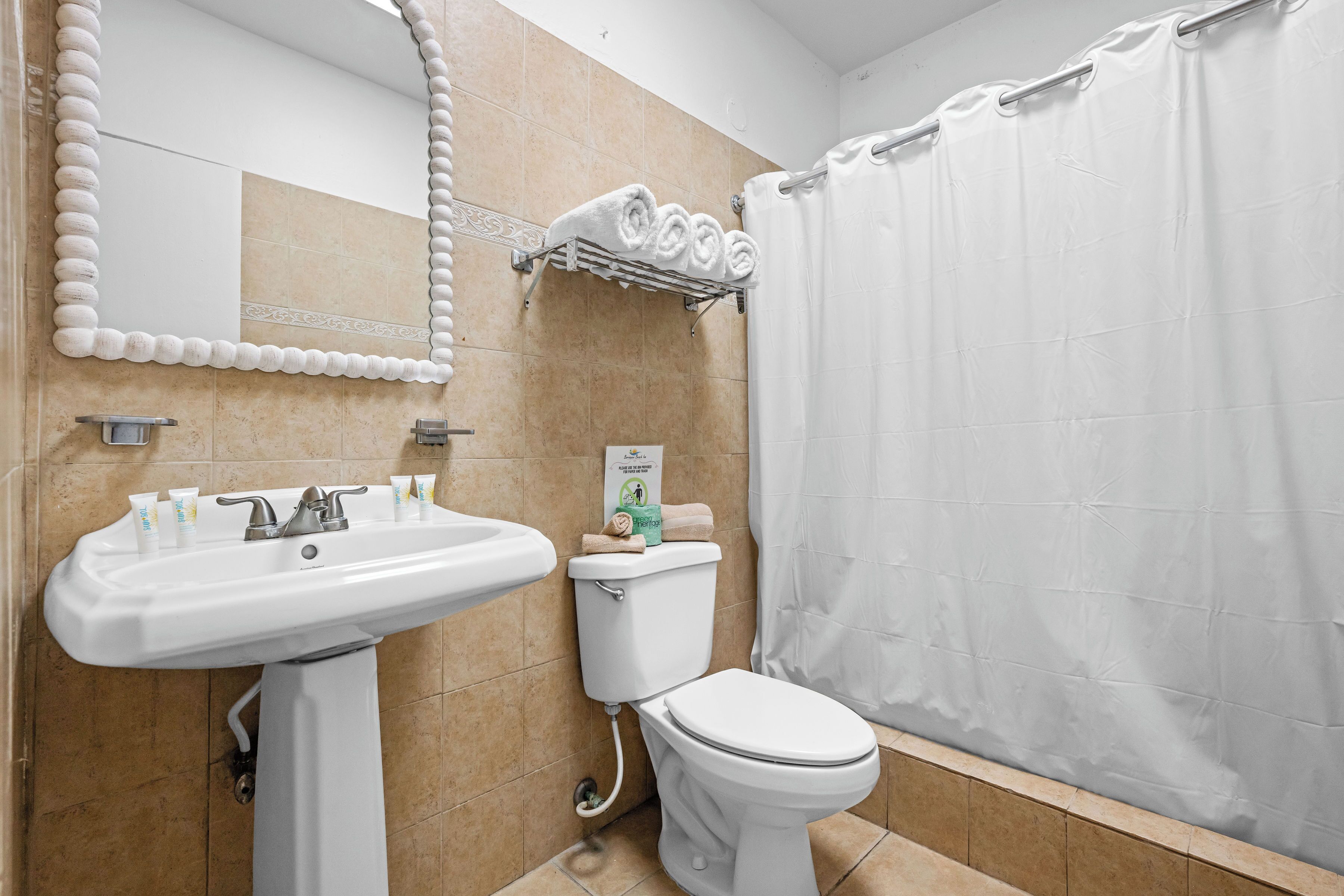 double room, 2 double beds | bathroom | shower, hair dryer, towels