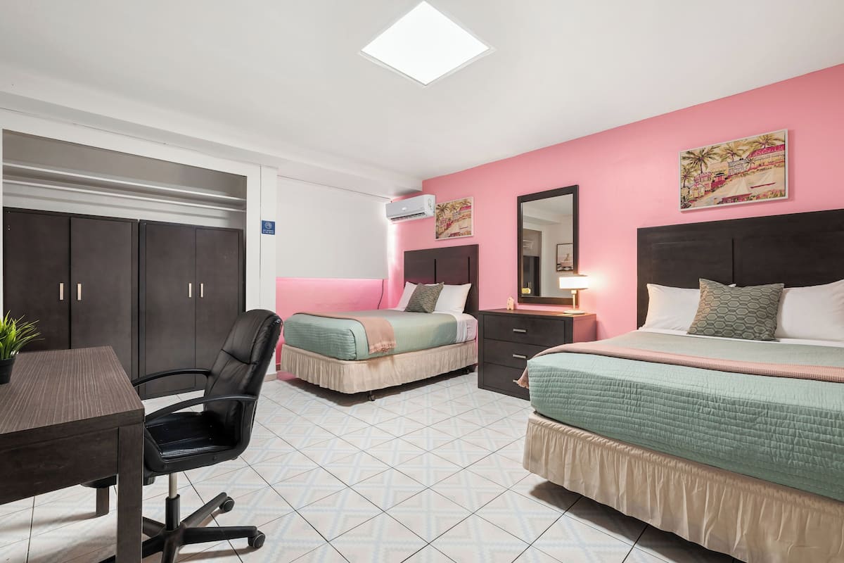 double room, 2 double beds | select comfort beds, desk, rollaway beds, free wifi