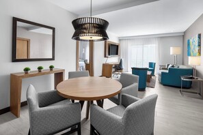 Suite, 1 King Bed, Balcony | Living room | 32-inch LCD TV with cable channels, TV - Courtyard by Marriott Port Of Spain (Port of Spain)