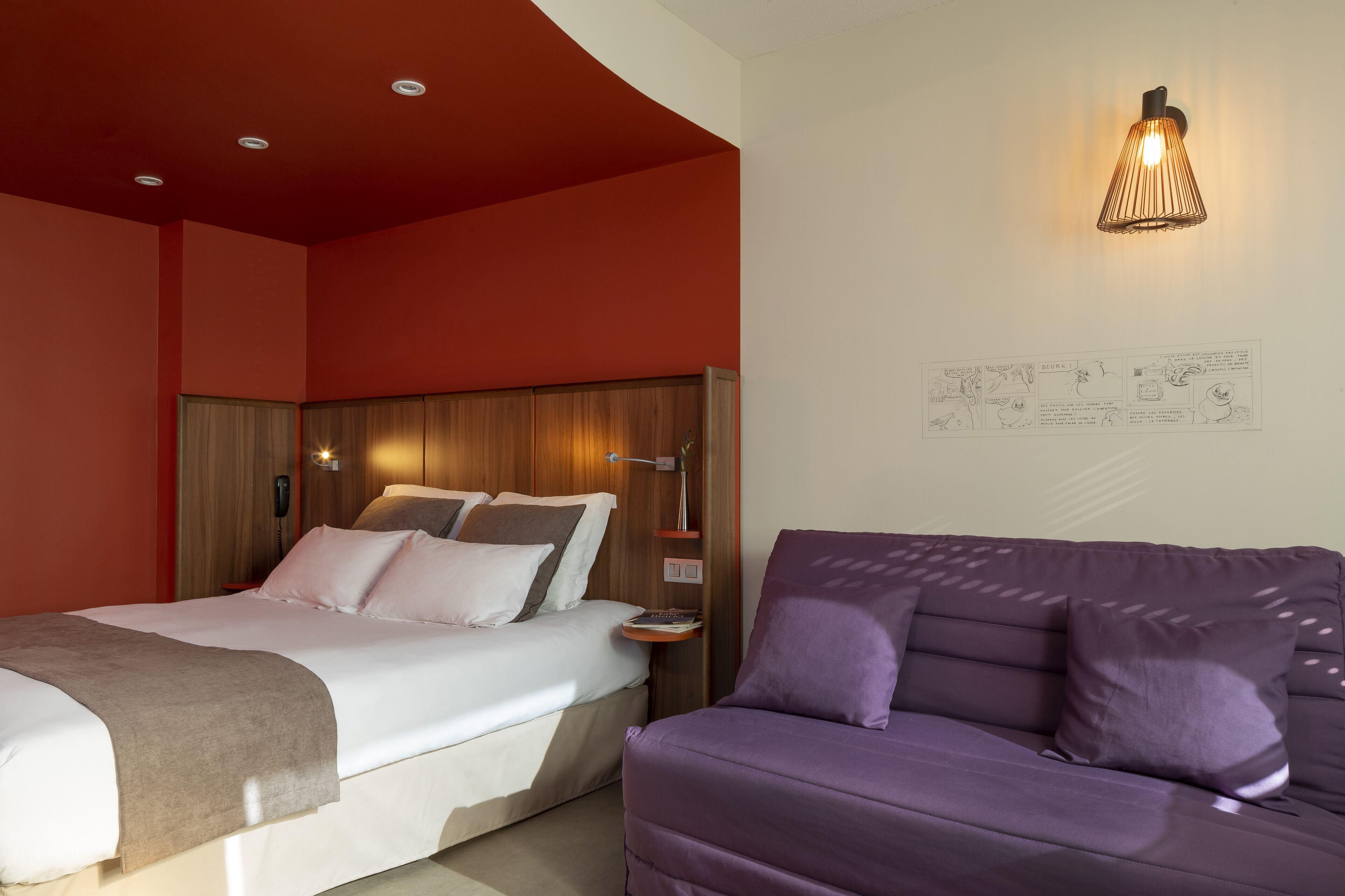 deluxe room | premium bedding, laptop workspace, blackout curtains, soundproofing