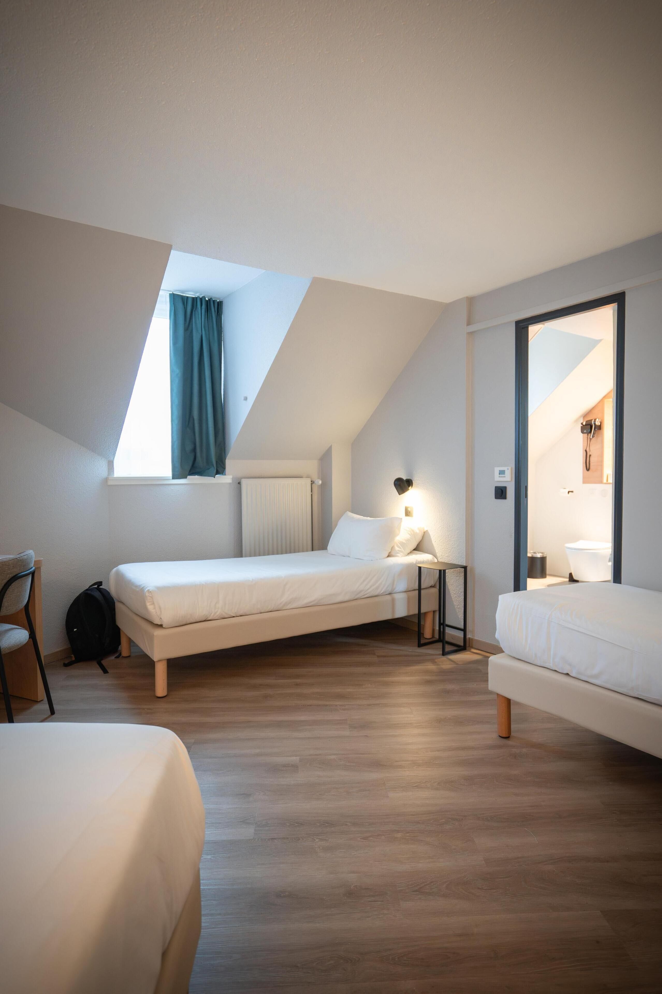 Desk, blackout curtains, soundproofing, iron/ironing board