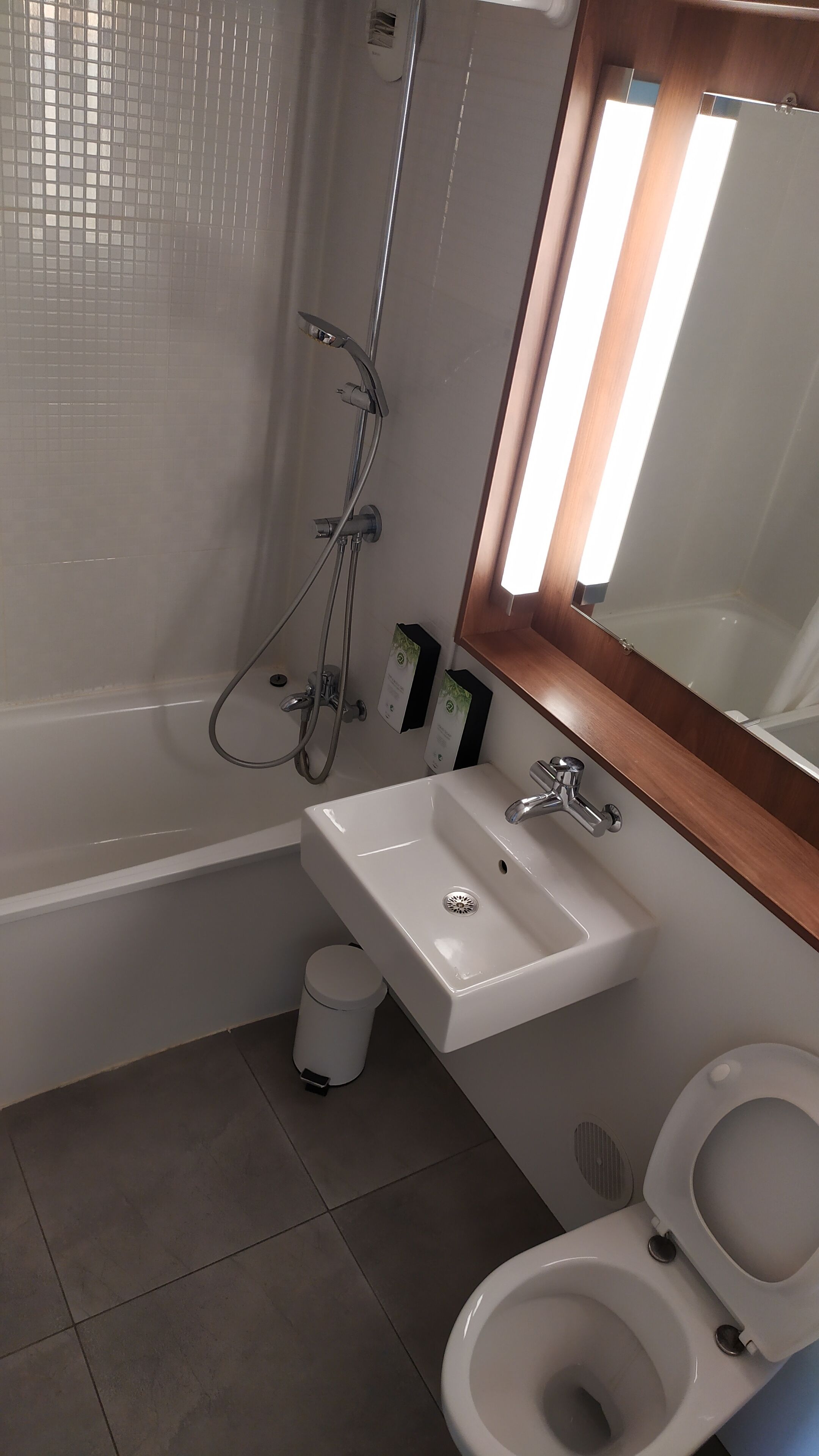 eco-friendly toiletries, hair dryer, towels