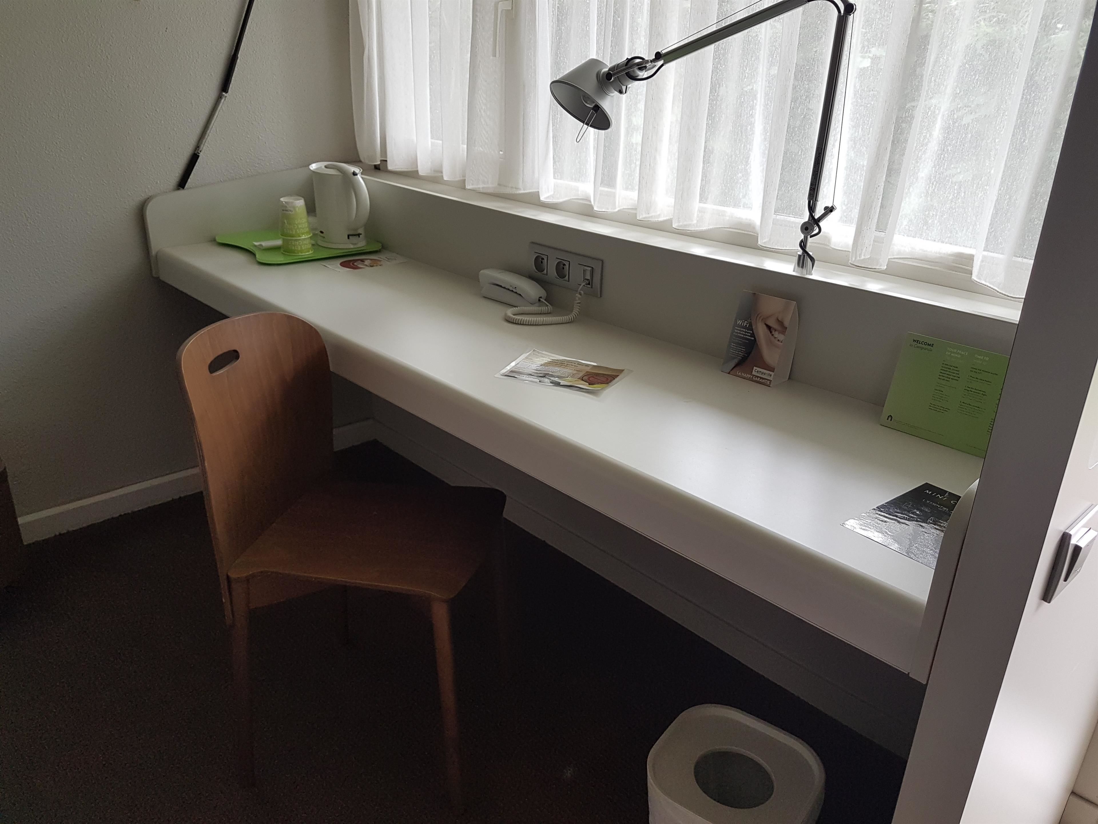 premium bedding, desk, blackout curtains, soundproofing