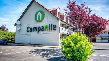 A building with a sign that reads "Campanile."
