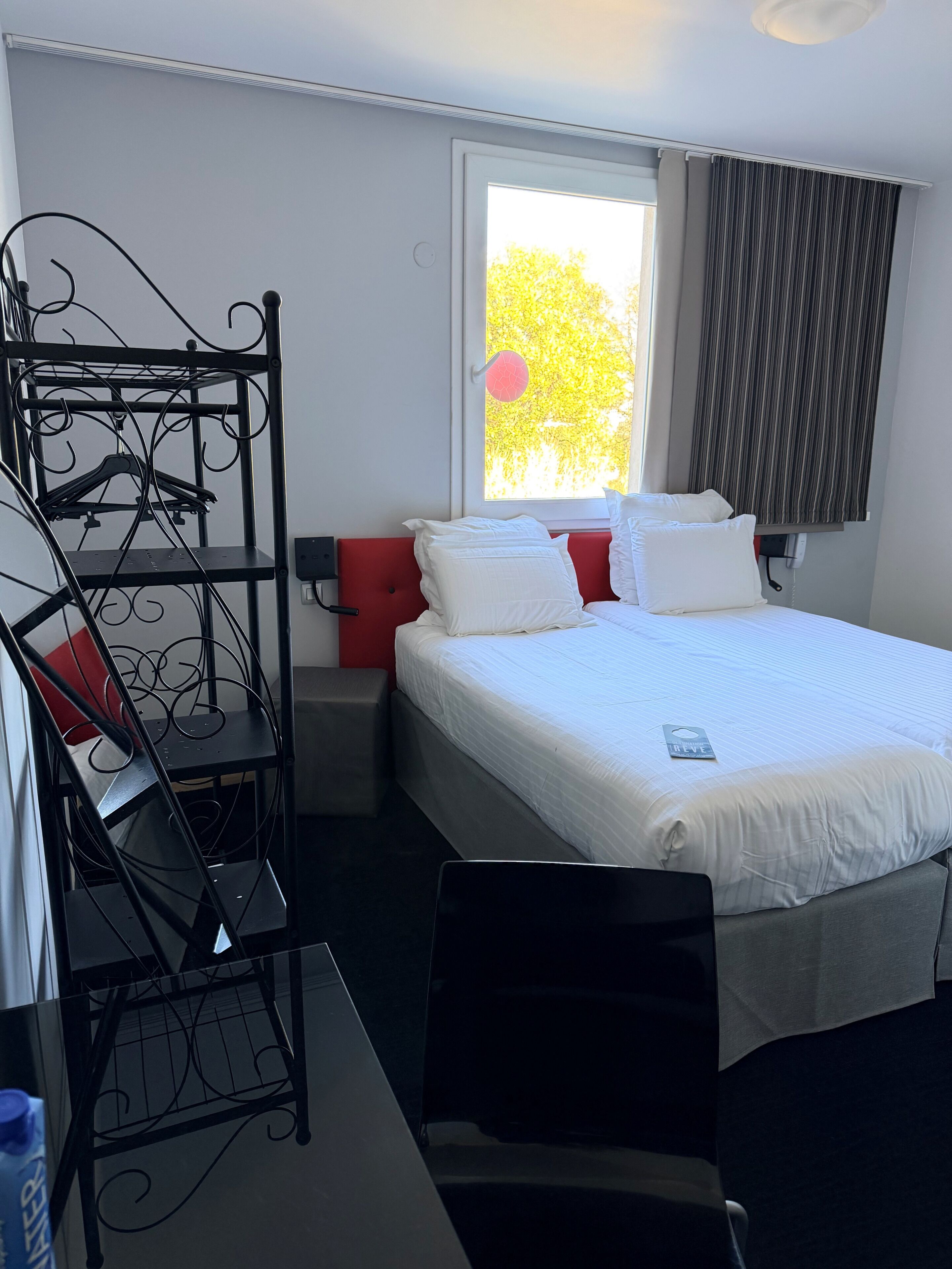 Comfort Room | Desk, laptop workspace, blackout drapes, soundproofing