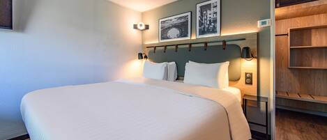 Premium bedding, individually decorated, desk, blackout curtains