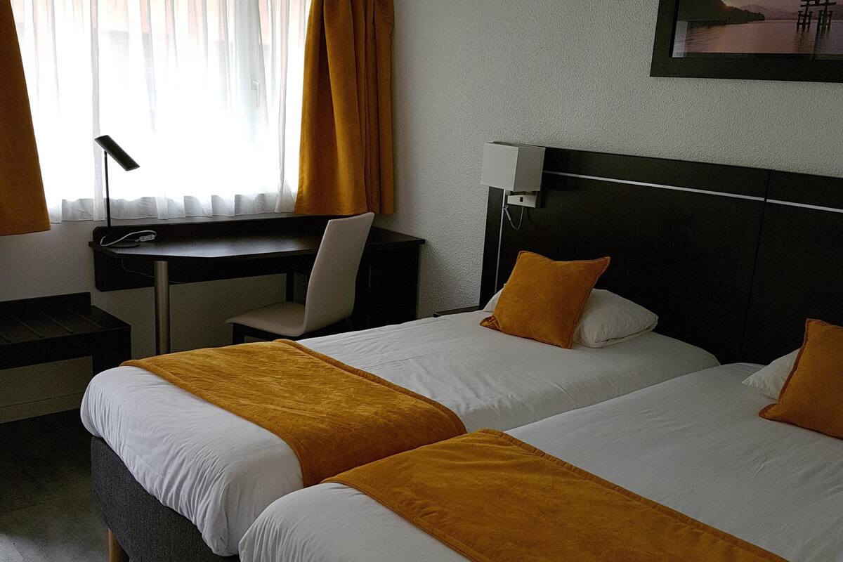 premium bedding, individually furnished, desk, laptop workspace