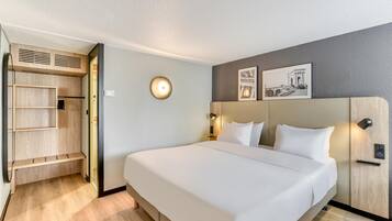 Premium bedding, desk, blackout curtains, iron/ironing board