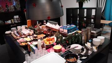 Daily buffet breakfast (EUR 12.9 per person)