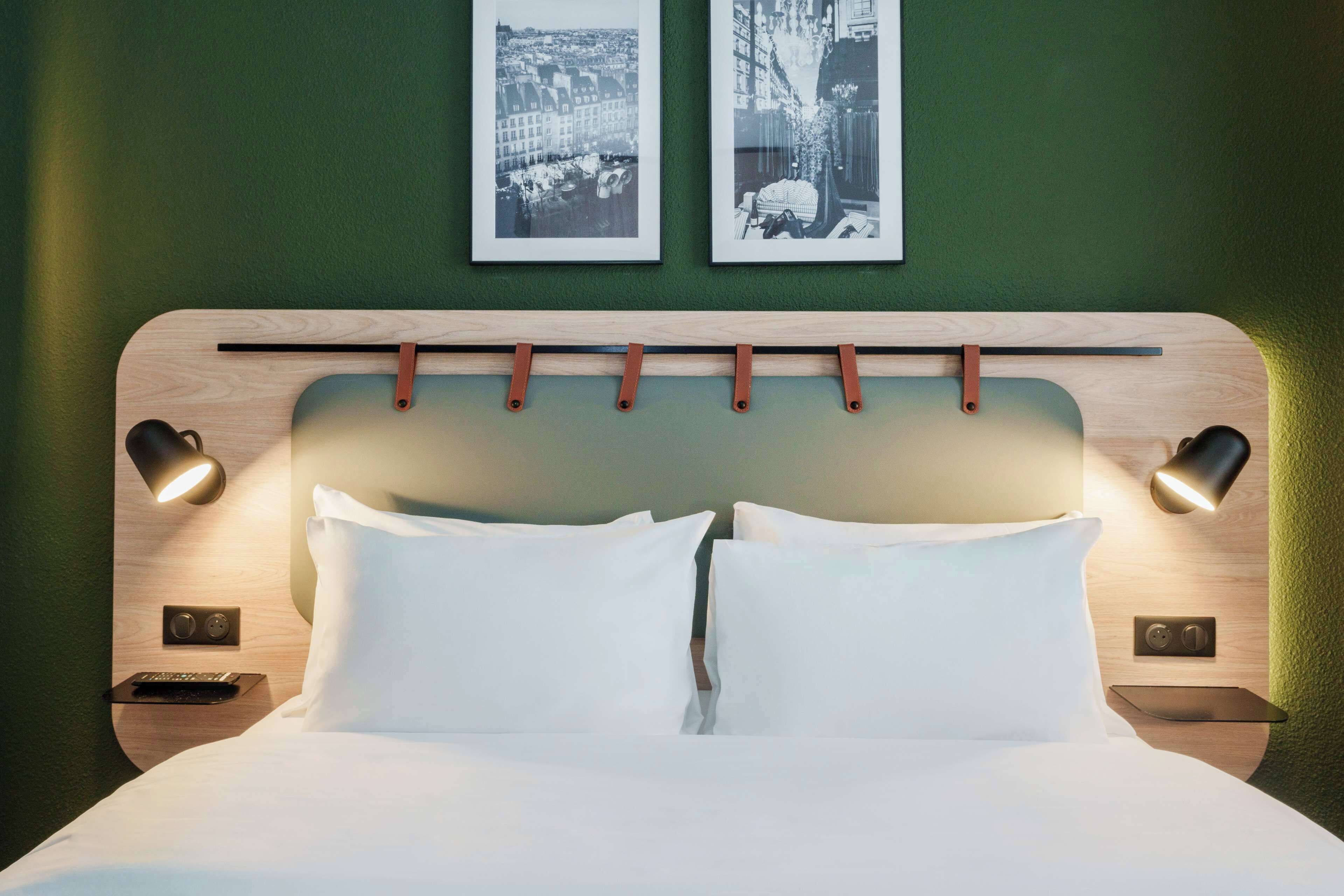 Premium bedding, desk, blackout curtains, soundproofing