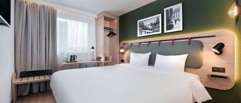 Habitació estàndard, 1 llit de matrimoni | Roba de llit d'alta qualitat i escriptori