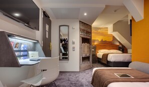 Superior room 1 double bed and 1 single bed | Premium bedding, Select Comfort beds, minibar, in-room safe - Kyriad Rennes Centre Gare (Rennes)