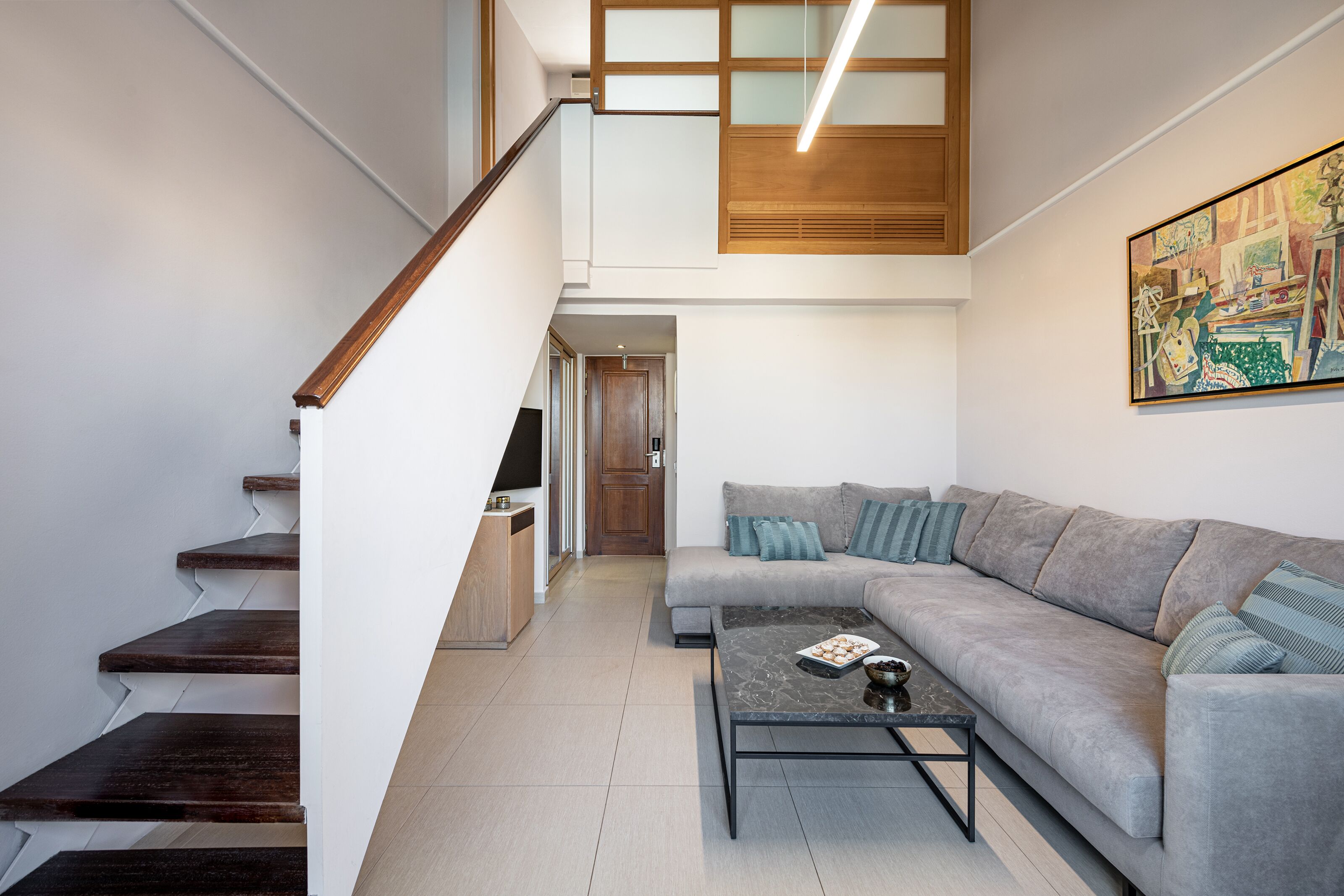 family room, pool view (maisonette) | living area | tv