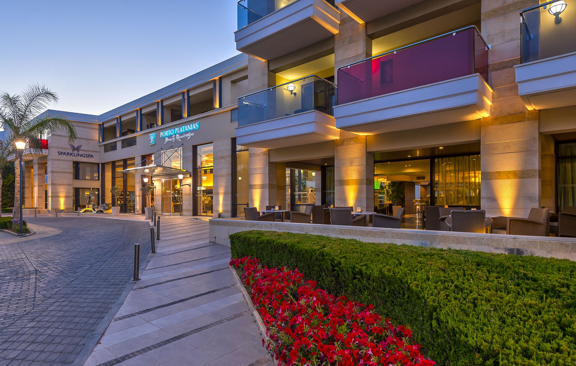 front of property – evening/night