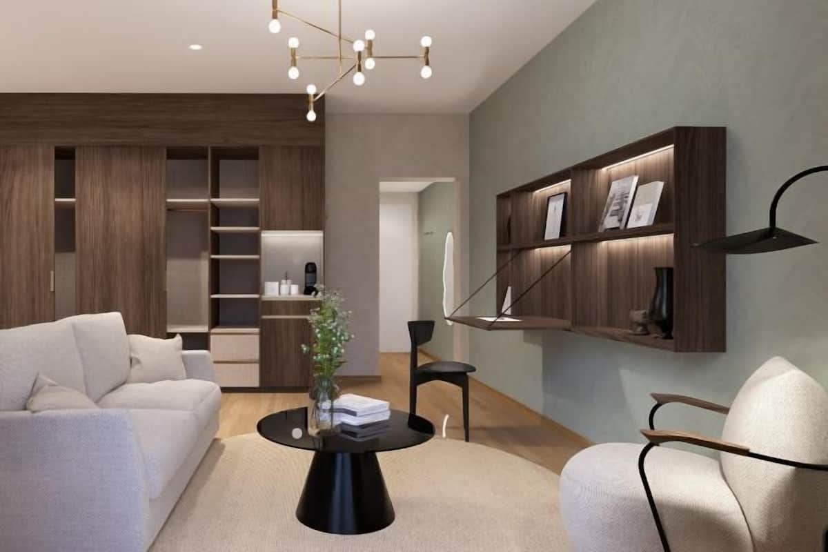 32-inch flat-screen TV with cable channels, TV