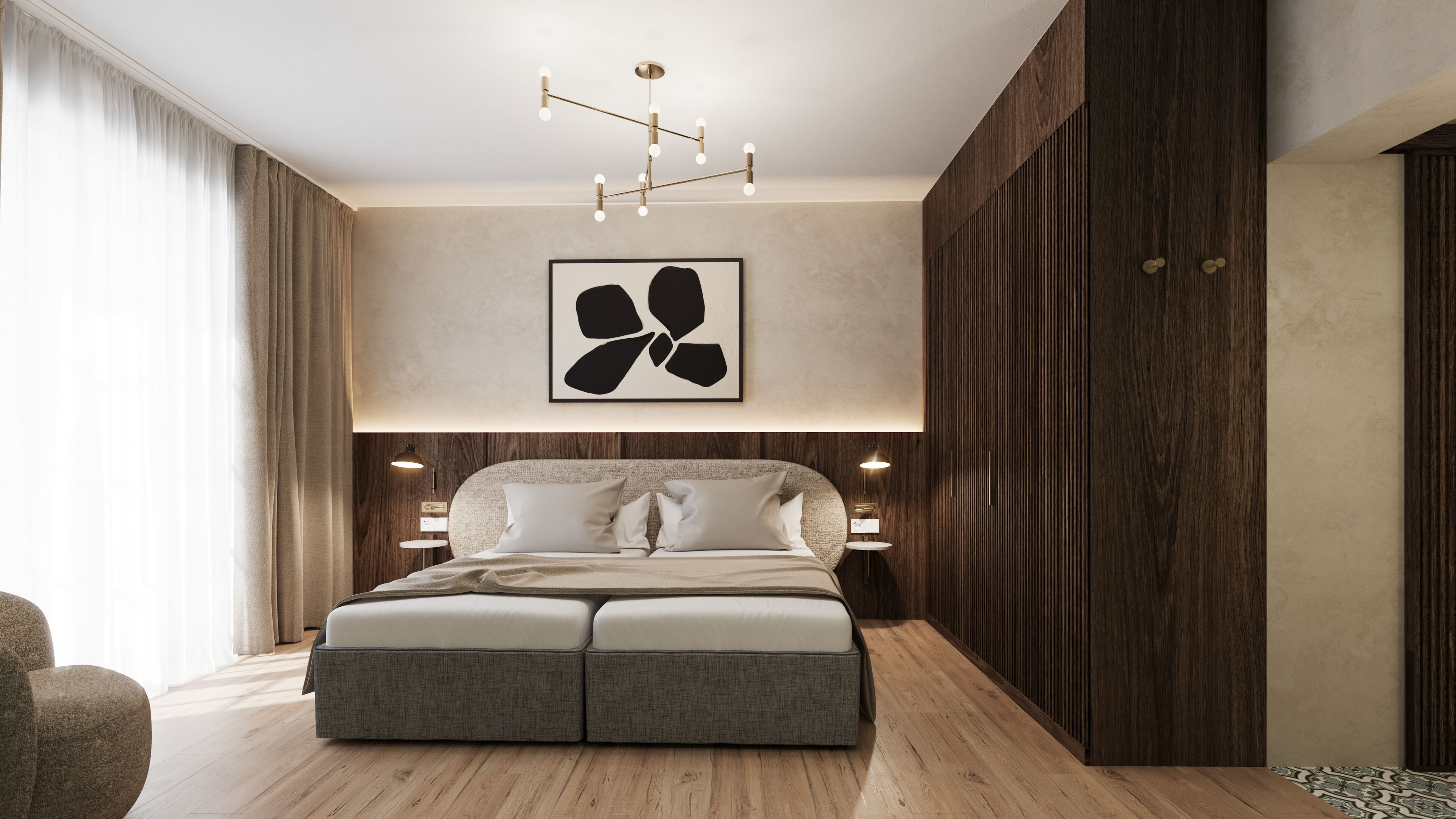 Minibar, Zimmersafe, Schreibtisch, Verdunkelungsvorhänge