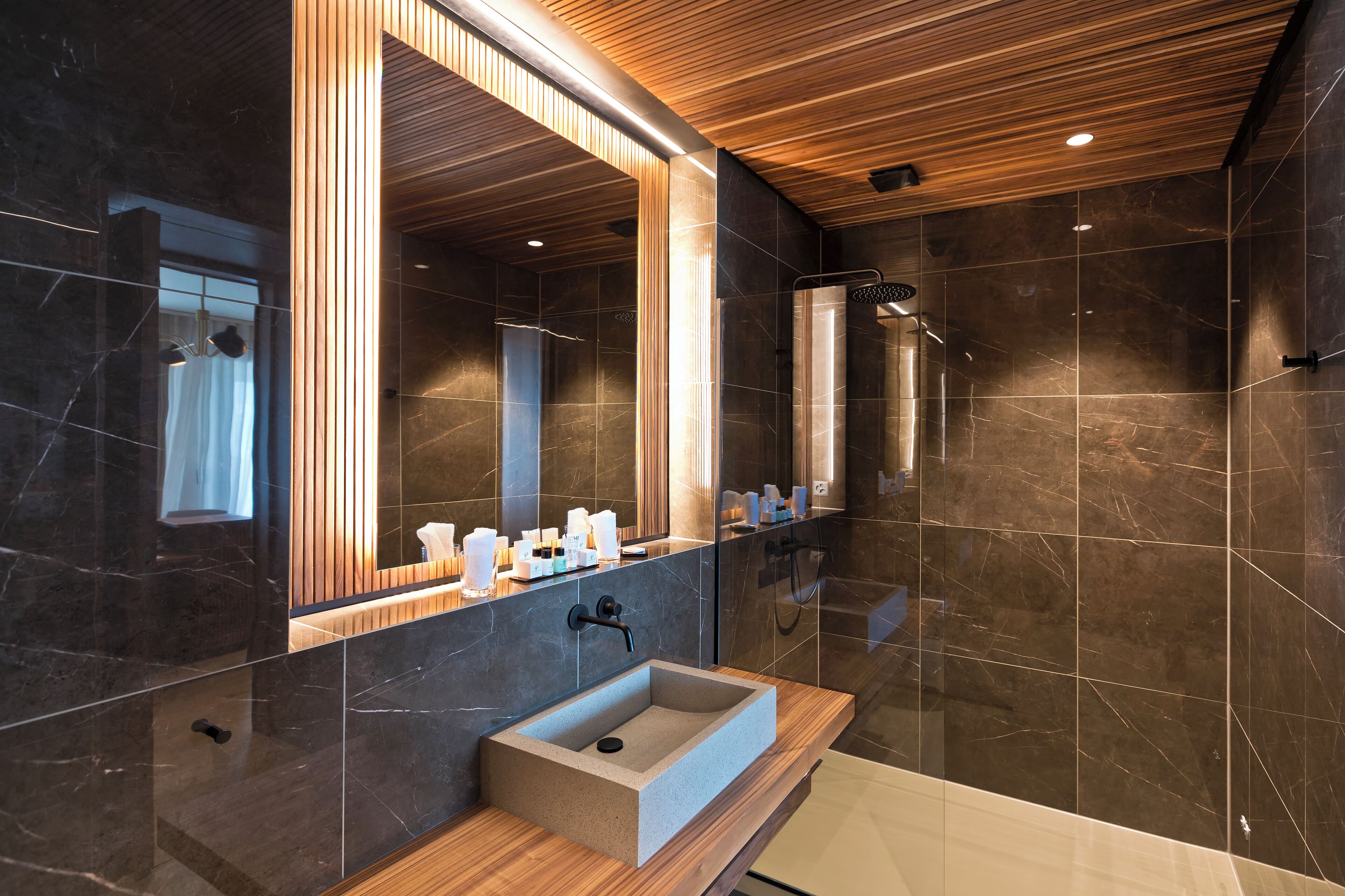 executive room, lake view | bathroom | shower, rainfall showerhead, free toiletries, hair dryer