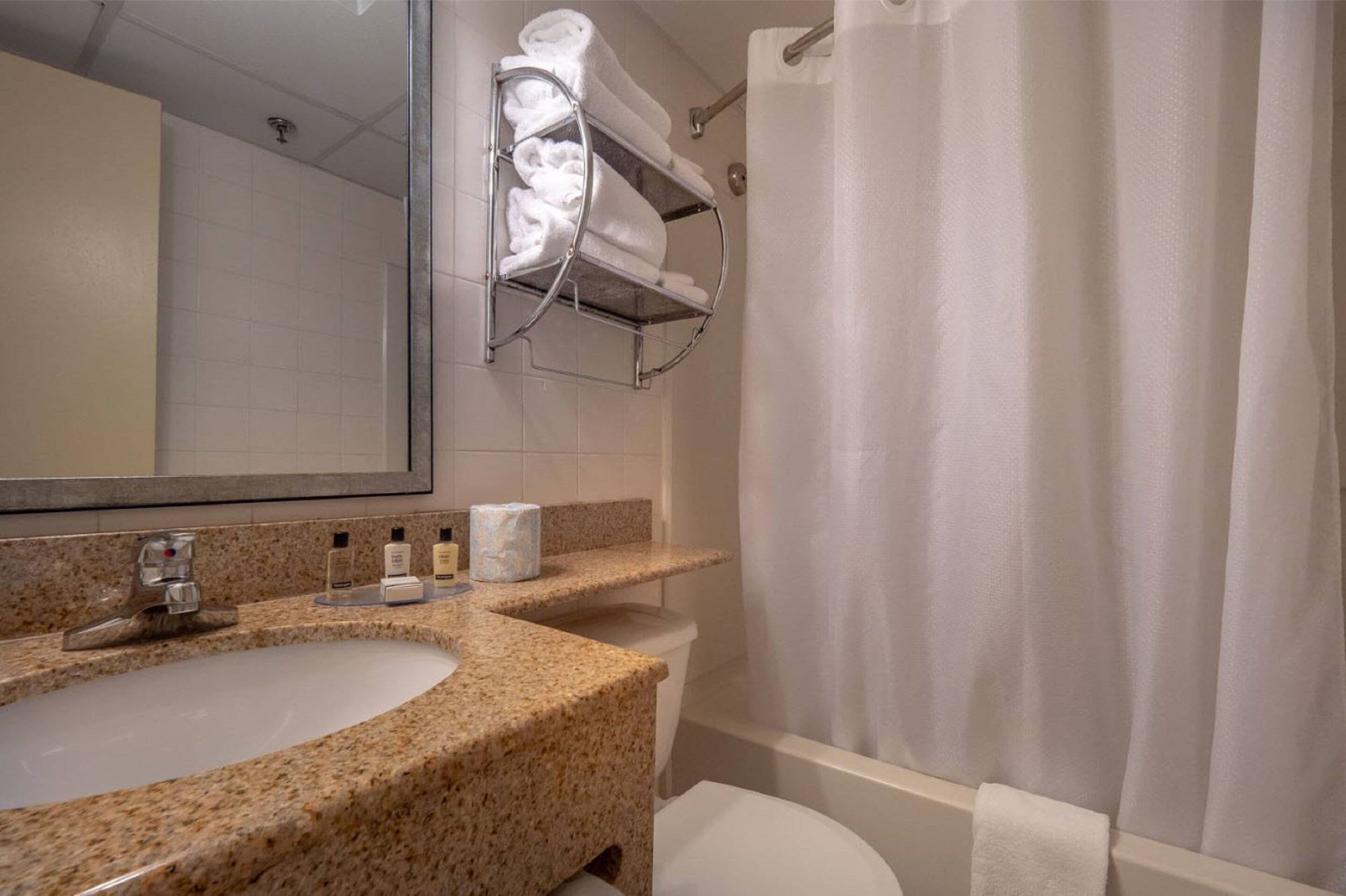 room, 2 double beds, oceanfront, balcony | bathroom | shower, hair dryer, towels