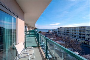 Suite South, 2 Queen Beds & Sofa Bed, Limited View, Balcony | Balcony view