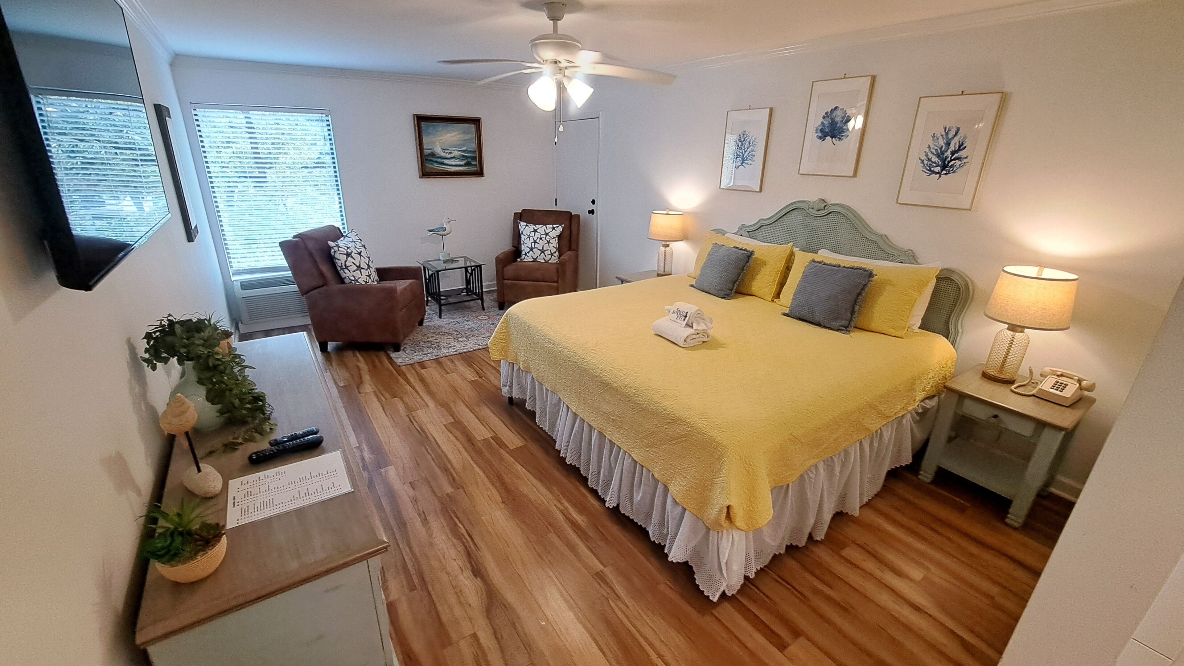 Premium bedding, individually decorated, individually furnished