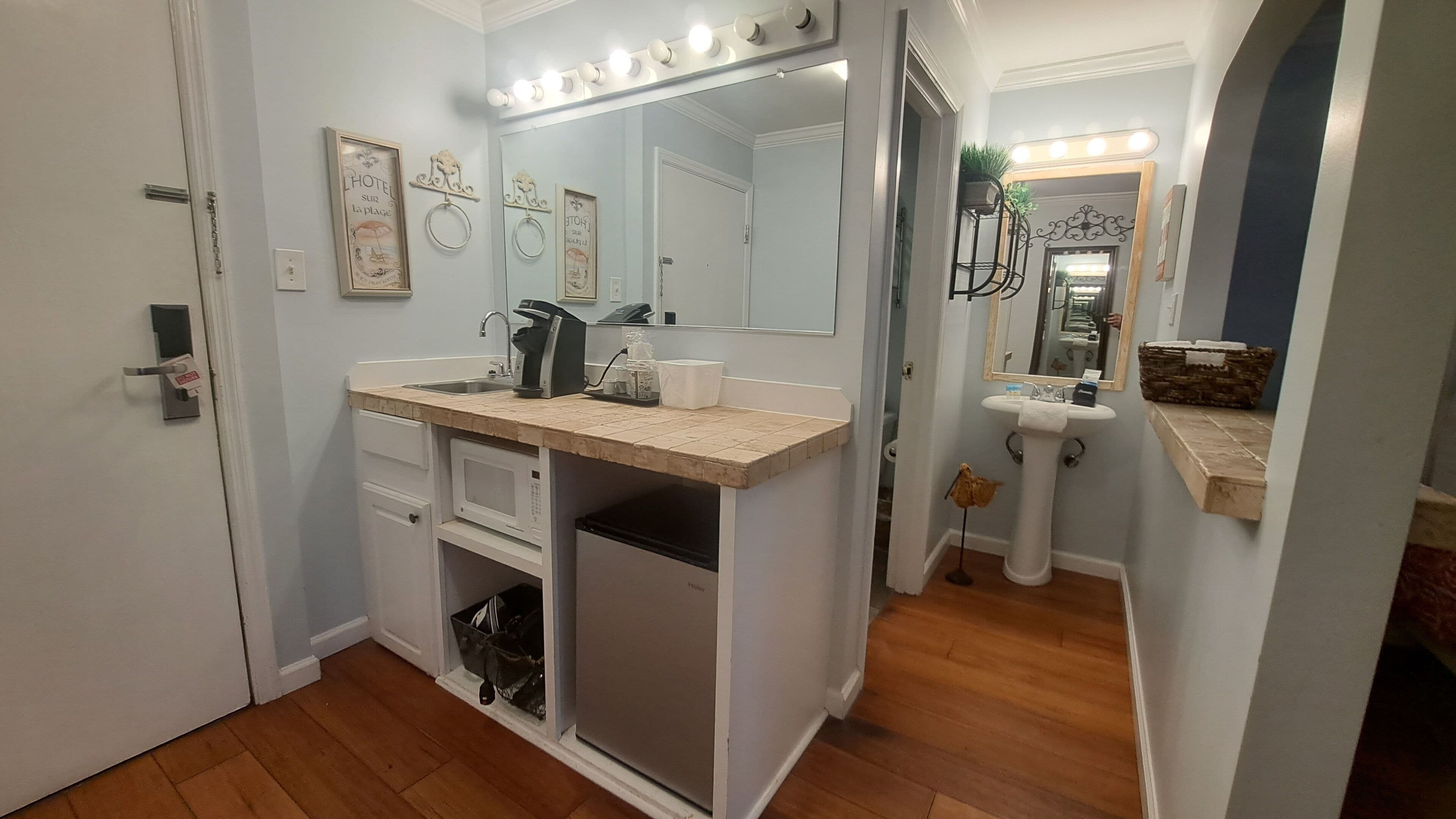 room, 2 queen beds, refrigerator & microwave | premium bedding, individually decorated, individually furnished