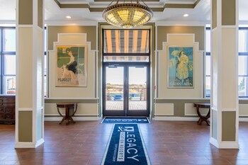 Hotel entrance and lobby at Legacy Vacation Resorts Brigantine Beach