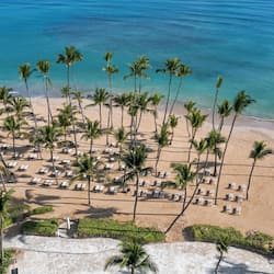 On the beach, sun-loungers, beach towels, snorkelling