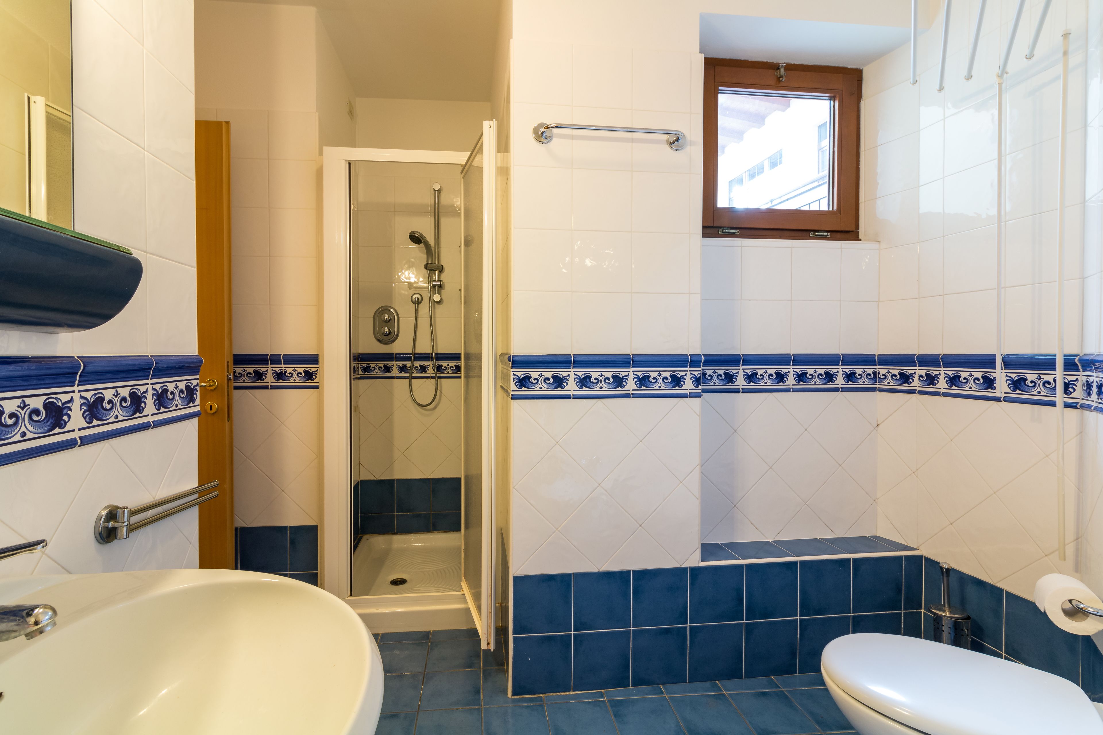 free toiletries, hair dryer, bidet, towels